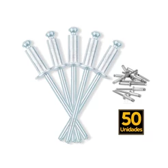Rebite Aluminio 4,8 X 12 Mm 50 Peças Mtx