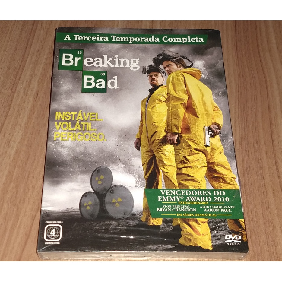 Box DVD Lacrado Breaking Bad 3 Terceira Temporada Completa | 4 Discos