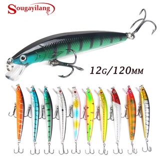 Sougayilang 120 Milímetros 12g Flutuante Iscas Duras Isca De Pesca Iscas Wobbler Crankbaits Isca De Peixe