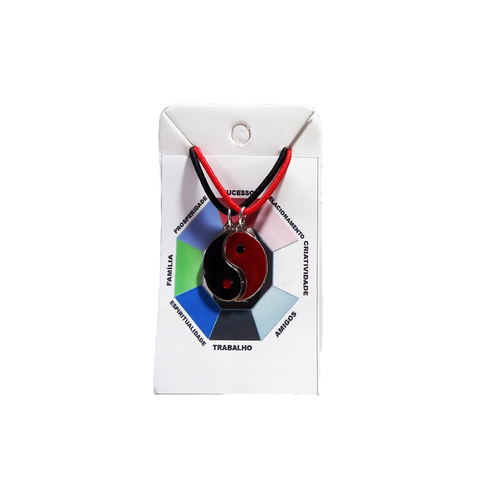 Kit 2 Colar Cordao Yin Yang Yinyang Shadow And Blood Naruto Masculino Feminino Conjunto Colar Amizade Best Friend Forever
