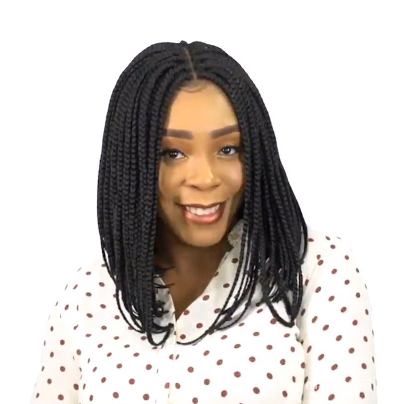 🔥Ready Stock🔥Perucas Peruca de trança Peruca mulher com cabelo curto,  capa de fibra química Box Braid Wigperuca wig | Shopee Brasil