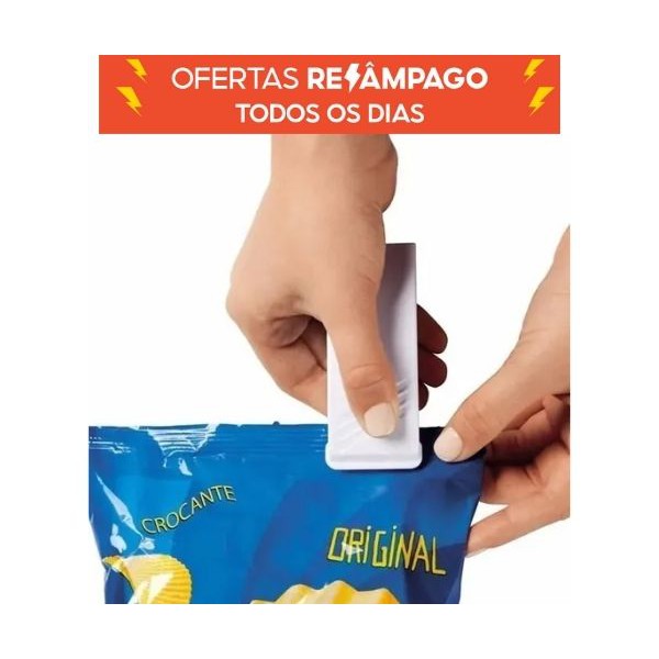 Mini Selador Embalagens Portátil Seladora Manual Qualidade Ordene Salgadinho Bolacha Sacos