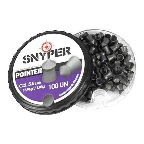 Chumbinho Pointer 5,5mm 100un Alta Performance - Snyper em Oferta na Shopee