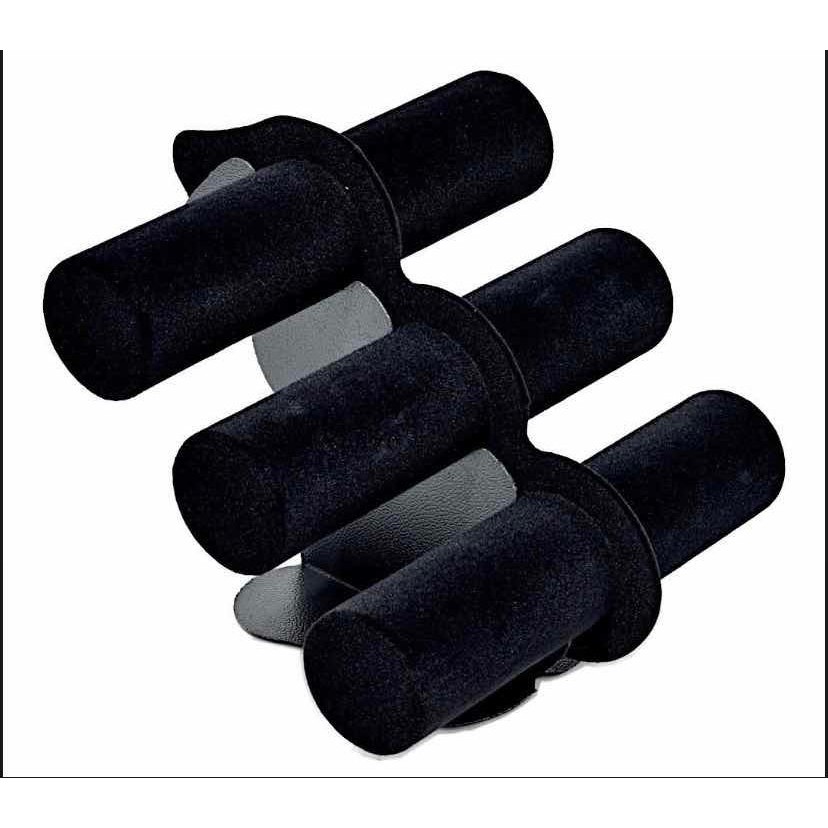 Expositor triplo de pulseiras e relógios braceletes joias bijus veludo - organizador veludo preto