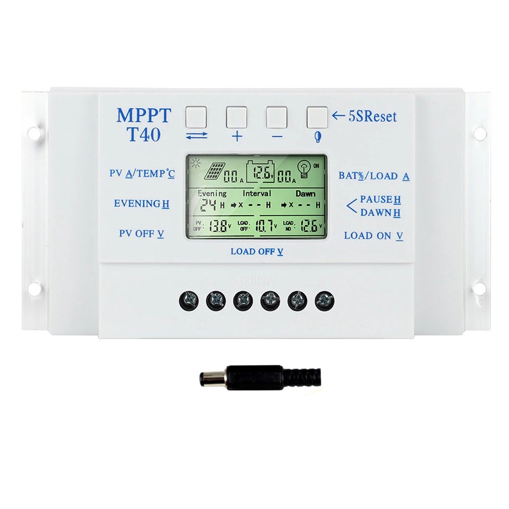 Controlador De Carga Solar Mppt 40a 12/24v 480W/960W Energia Solar