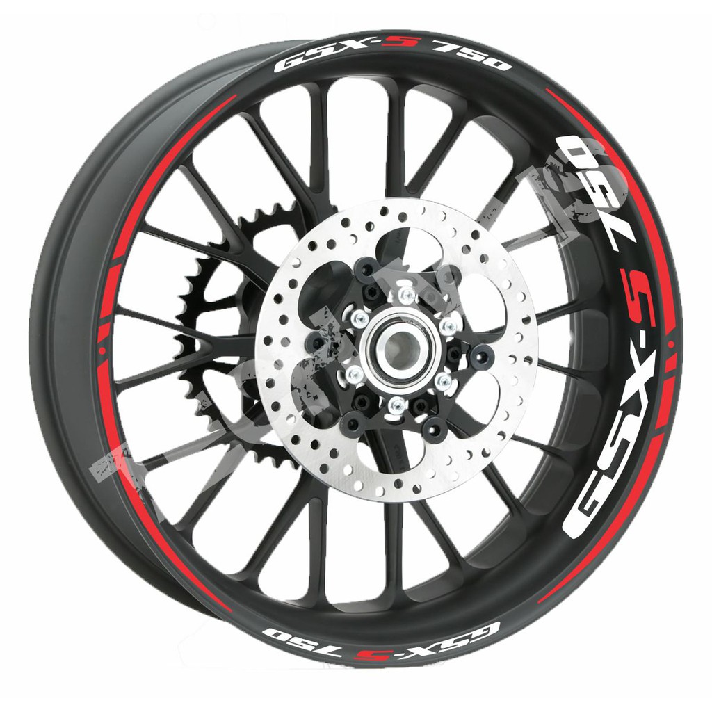Kit de Friso Fita Adesivo GSX-S750 Refletivo para roda de moto Suzuki GSX - S 750