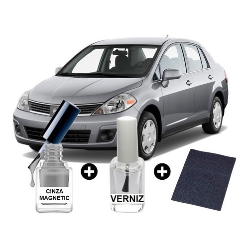 Tinta Tira Risco Automotiva Nissan Cinza Tiida Magnetic