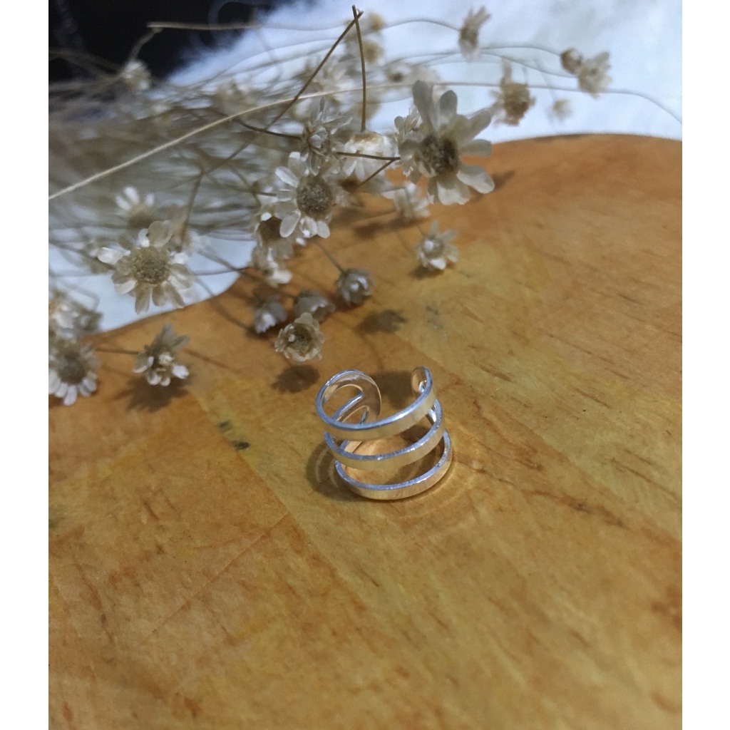 Fake ear piercing/piercing de pressão para orelha PRATA