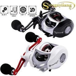 Carretilha de Pesca Sougayilang 18+1 Ball Bearings 6.3:1 Gear Ratio Max Drag 10KG