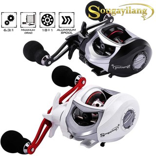 Carretilha de Pesca Sougayilang 18+1 Ball Bearings 6.3:1 Gear Ratio Max Drag 10KG