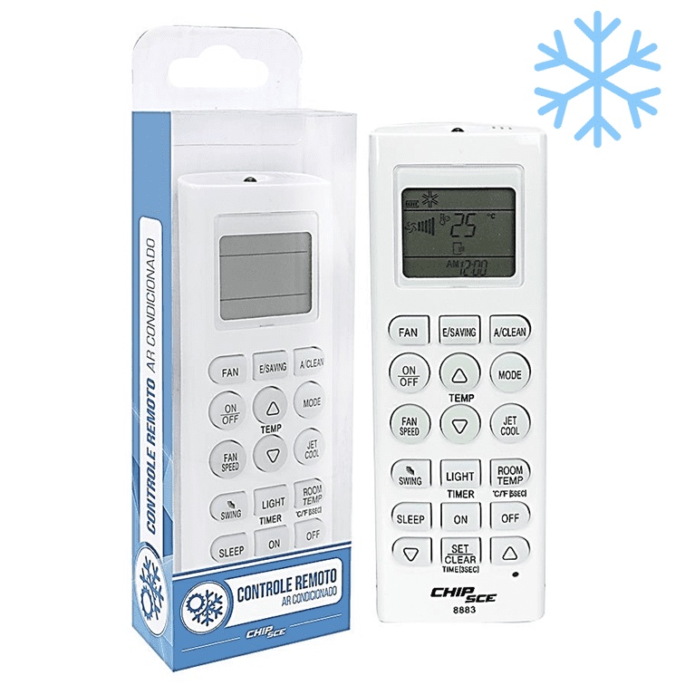 Controle Remoto Universal + De 1000 Marcas Para Aparelhos AR Condicionado 0268883