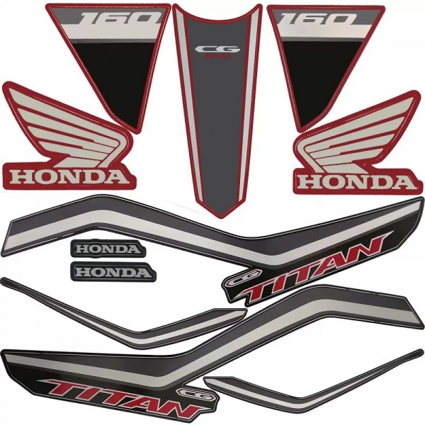 Kit Adesivos Titan 160 2020/2021 Vermelha
