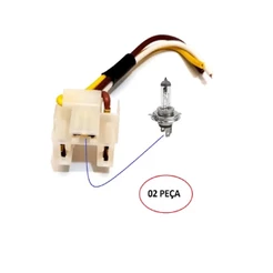 Kit 02 Soquete Conector Farol Plug Lamp H4 H5 Em Nylon C/fio
