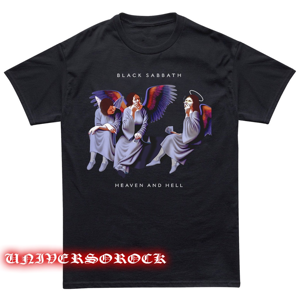 Camiseta T-shirt Unissex Banda Black Sabbath Heaven And Hell em Oferta na Shopee