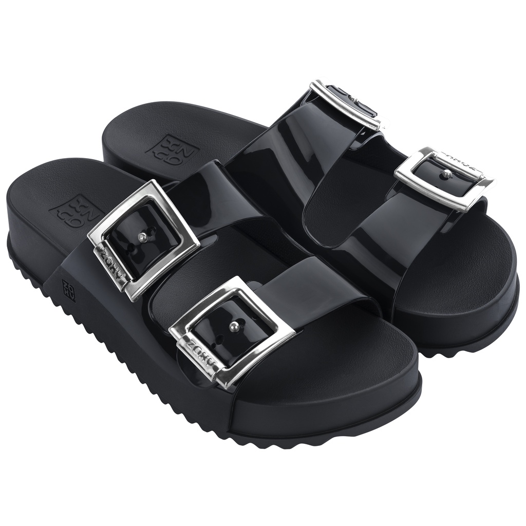 Sandália Zaxy Partner III Feminina Chinelo Slide Tratorado Birken Fivela Confortável Anatômica Leve