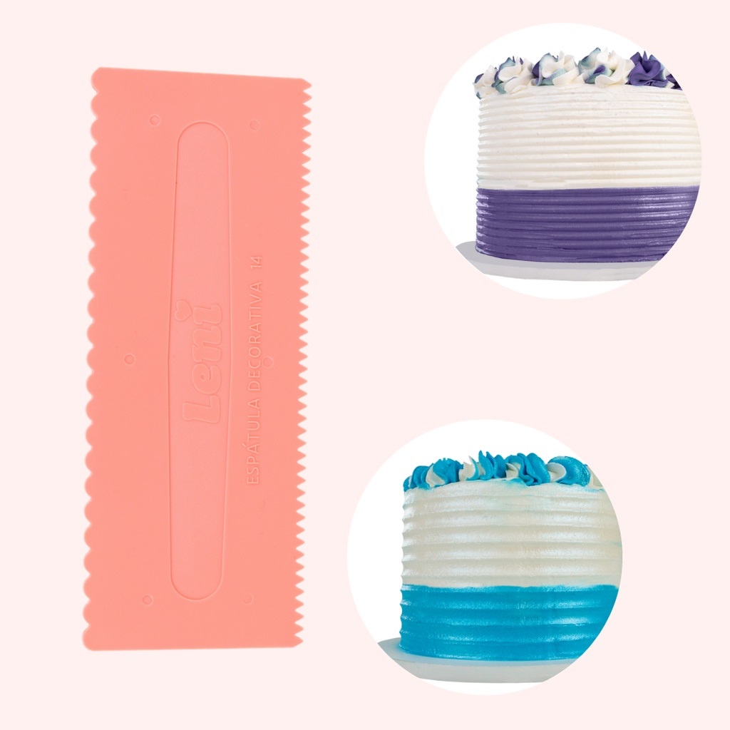 Espátula Decorativa De Bolos Blue Star Modelo 14 leni rosa em Oferta na Shopee