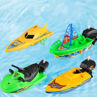 1pç Velocidade Barco Navio Vento Brinquedo Flutuador Na Água Brinquedos Clássicos De Relógio De Verão Banho De Para Crianças Meninos Presentes