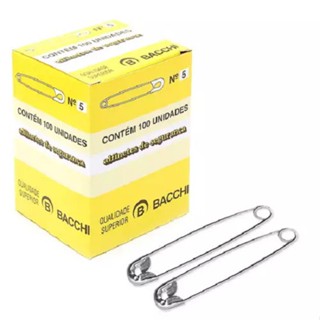 Alfinete de Segurança Costura artesanato Niquelado  Caixa 100 Unidades em Oferta na Shopee