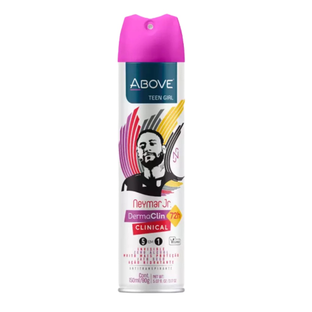 Desodorante feminino teen above dermaclin neymar Jr