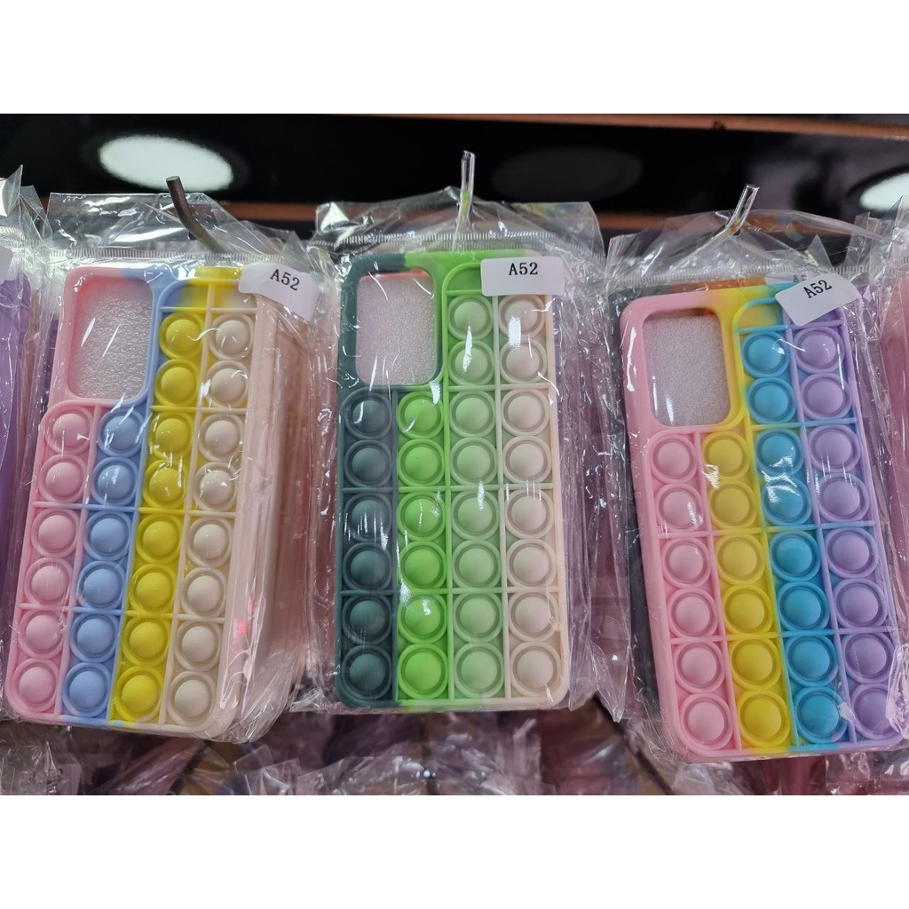 Pop It Capa Capinha bubble bolha anti stress, listrada candy colors colorida