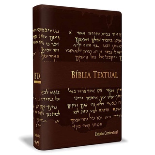 Bíblia de Estudo Textual | Letra Gigante | Capa Marrom Luxo em Oferta na Shopee