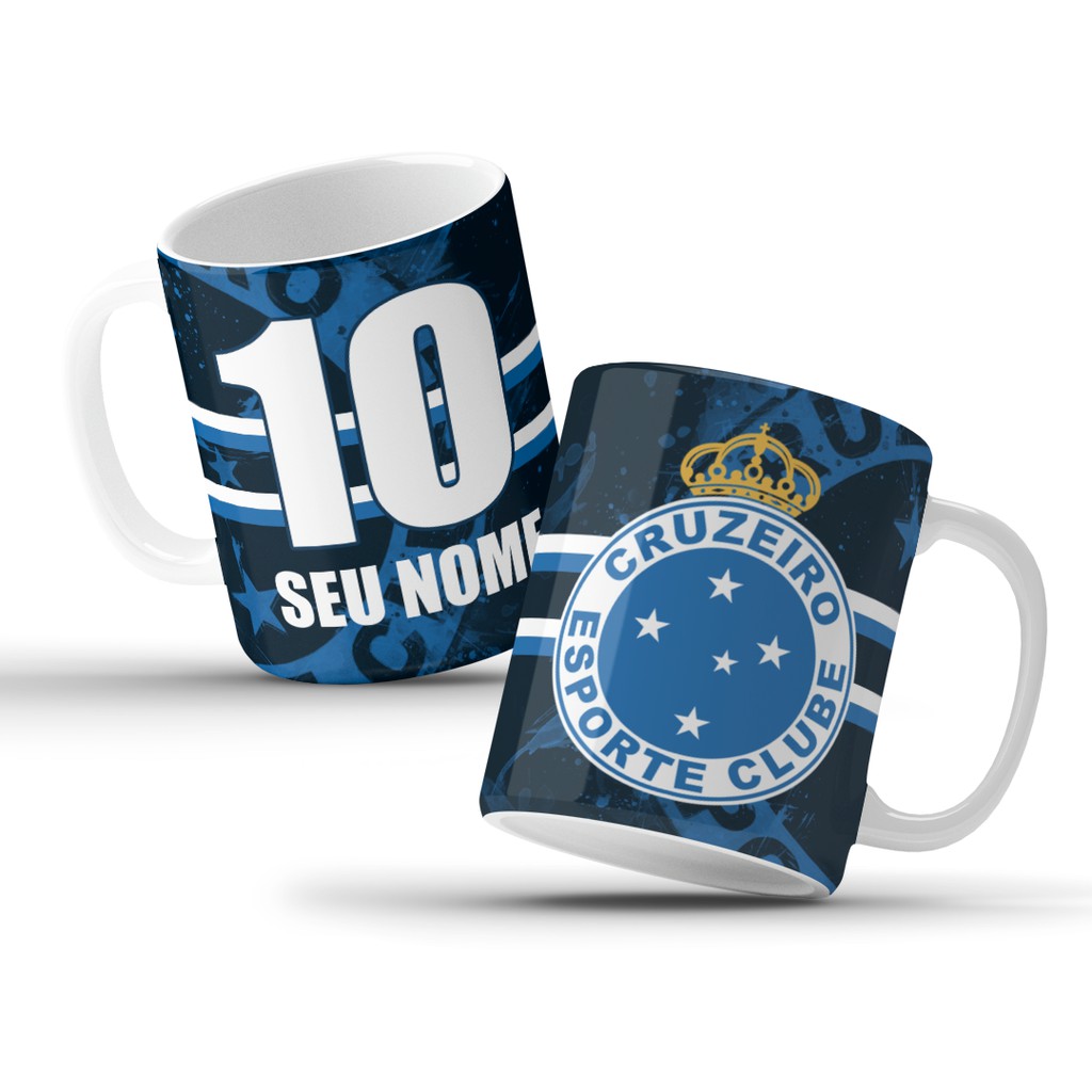 Caneca de Porcelana do Cruzeiro Personalizada com Nome | Shopee Brasil