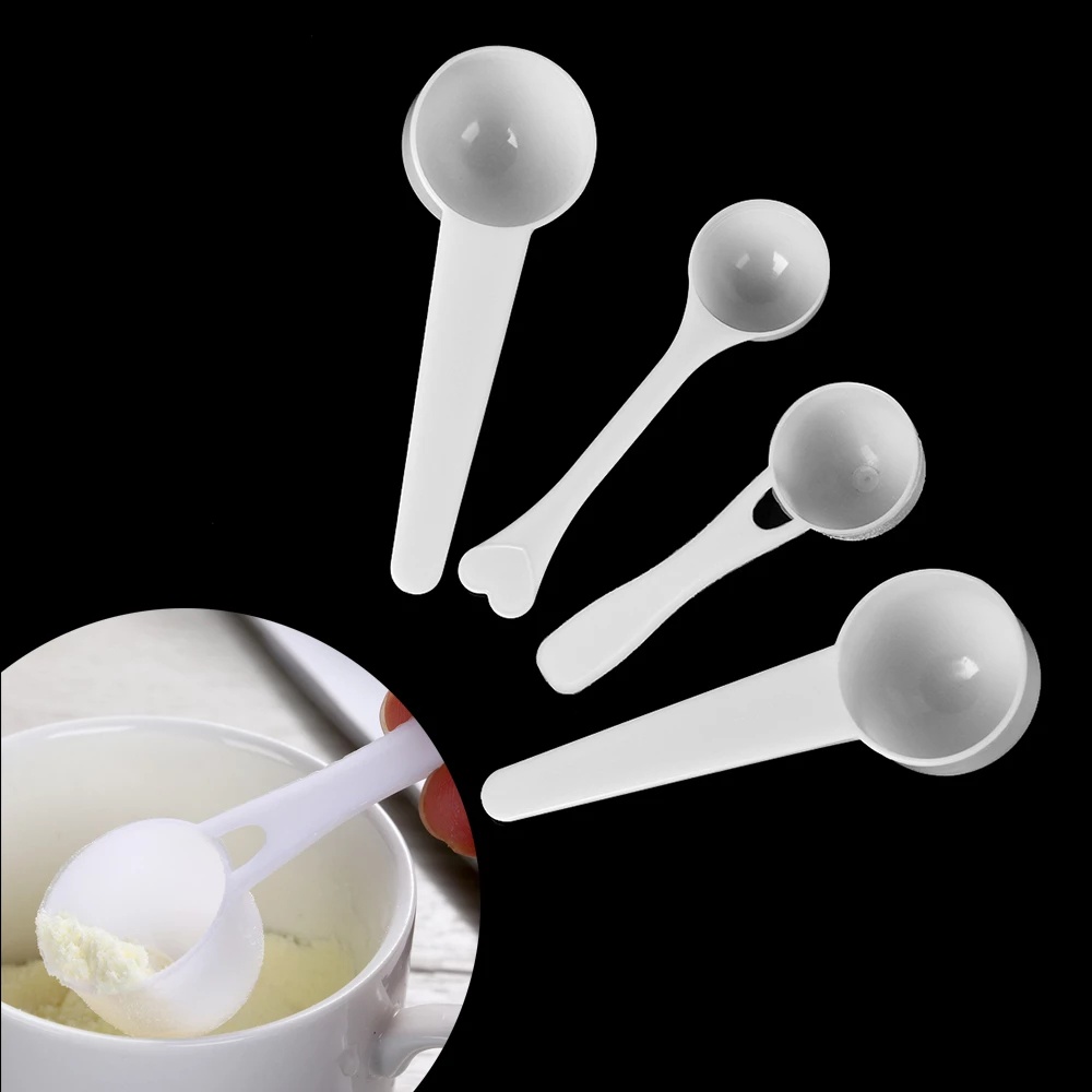 1 / 3 / 5 / 10g Colher De Medição De Plástico Em Pó Para Café / Leite / Proteína / Colher De Plástico / Multifuncional / Acessórios De Cozinha