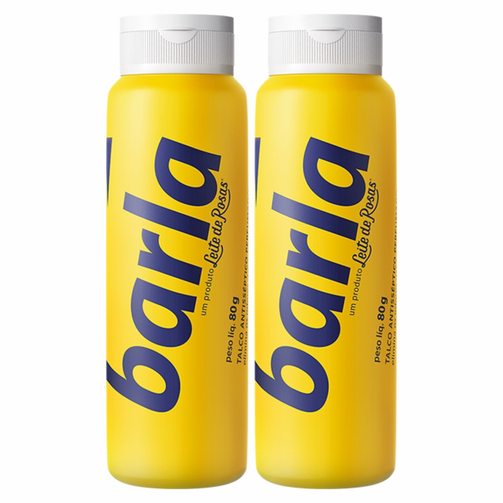 Kit 2 Talco Antisséptico Perfumado Barla 80g