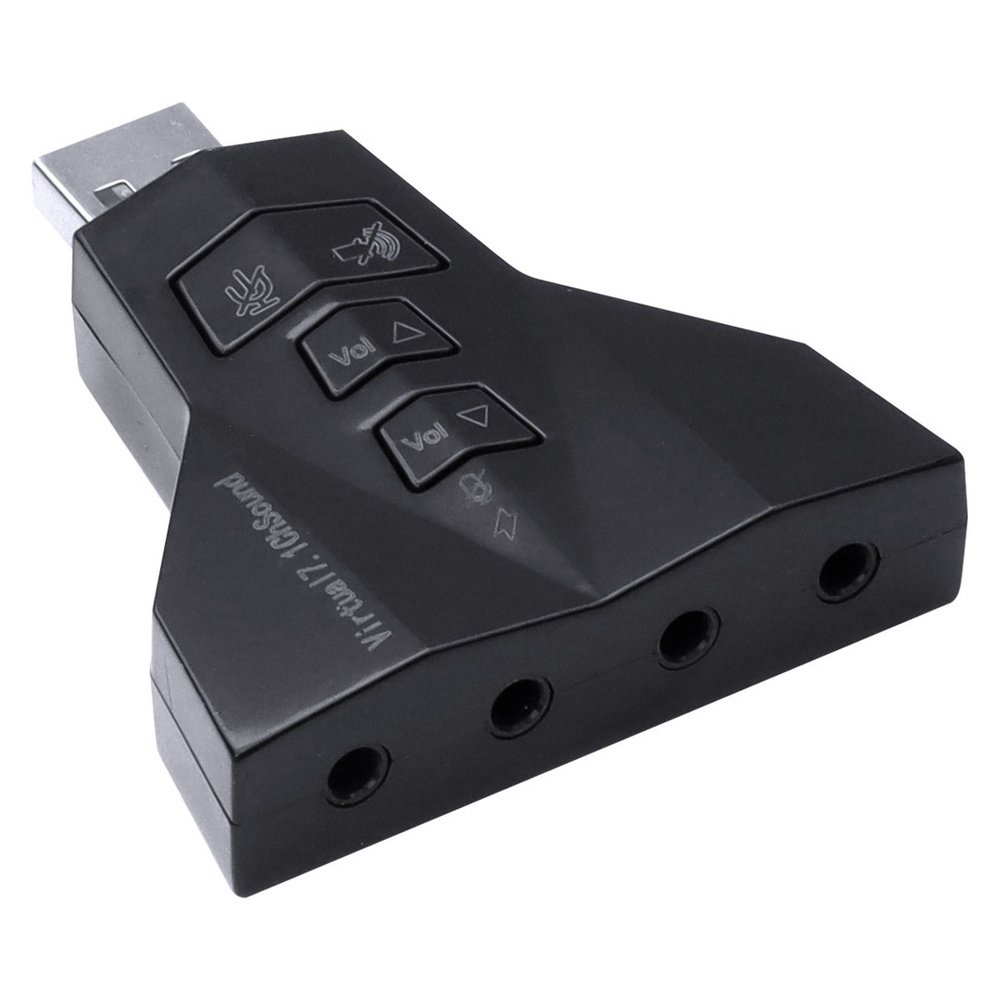 Placa De Som Áudio Externo Adaptador Usb 7.1 Pc Notebook Windows, Linux, Mac OS