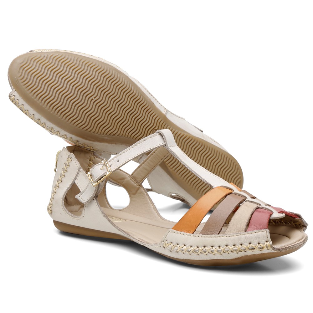 Sandalia moleca couro legitimo rasteirinha moderna ótima qualidade bom preço