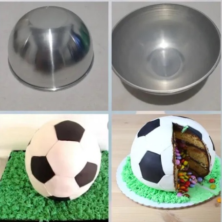 Forma Redonda Meia Esfera Bola P 15x7,5 Aluminio