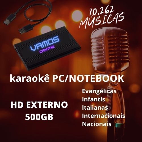 Hd Externo Karaoke 10.262 Músicas Pc/notebook