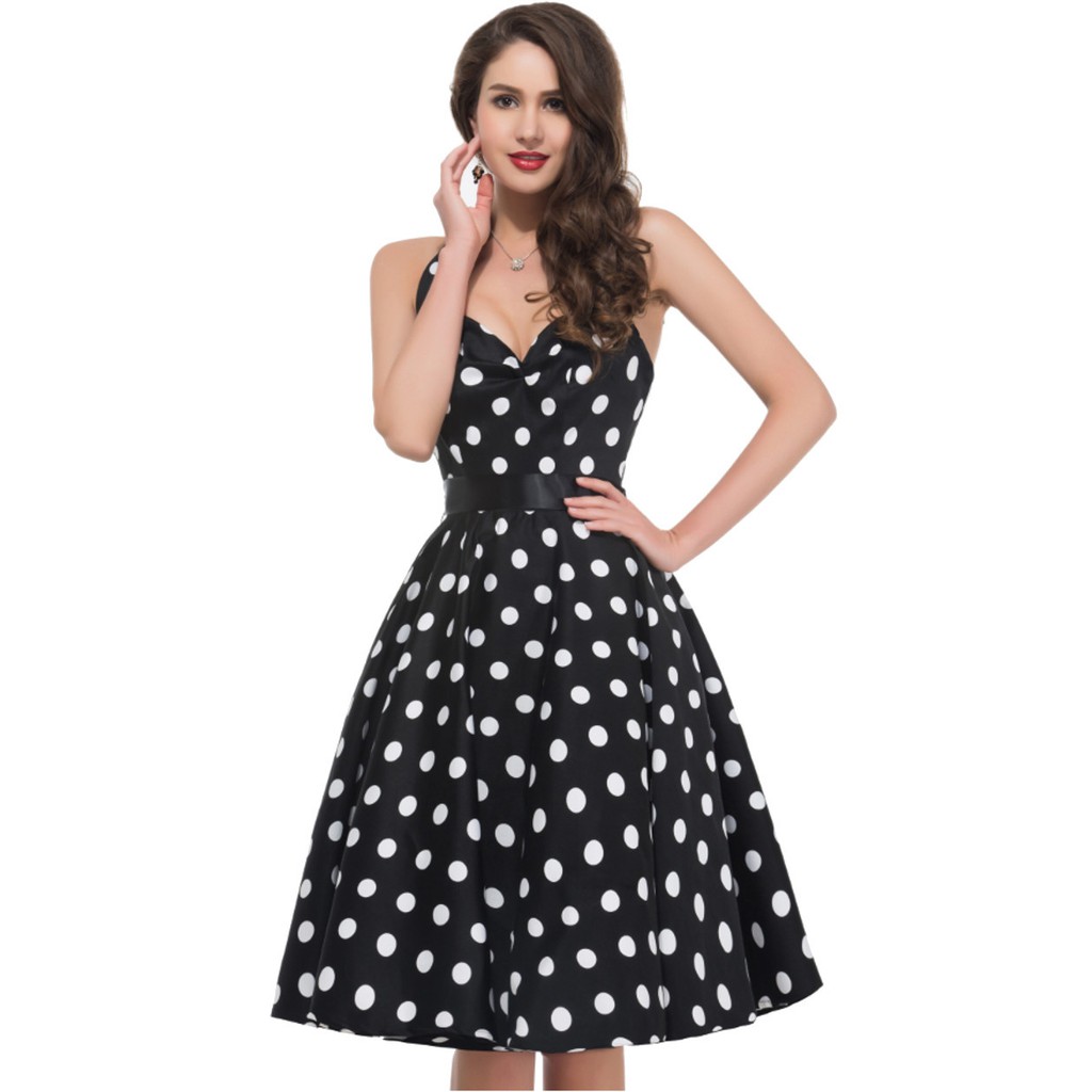 Vestido De Bolinha Anos 60 ou 70 Festa Retrô Vintage Traje Para Baile ...