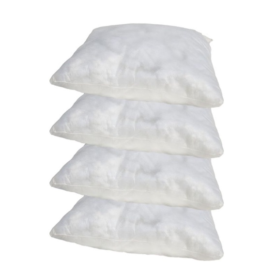 Kit 4 Enchimentos - Refil Almofada 50x50 Fibra Siliconada - Silicone - Conforto