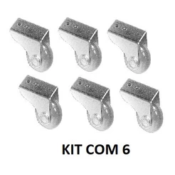 PROMOÇÃO kit 6 un Rodizio 38mm para móveis rodinha de gel fixa