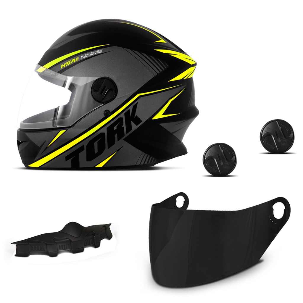 Capacete Pro Tork R8 + Viseira Fumê + Narigueira + Parafuso em Oferta na Shopee