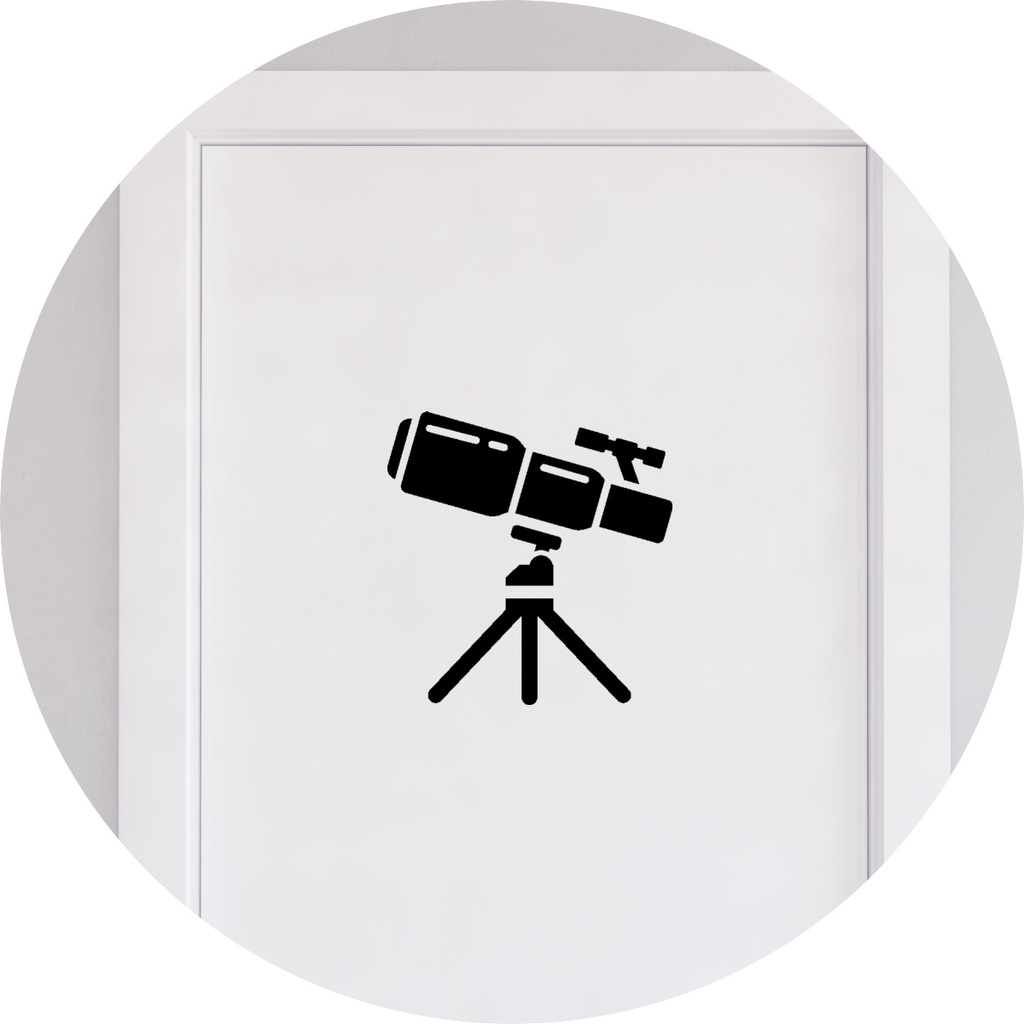 Adesivo para Porta Astronomia Telescópio Astronomo