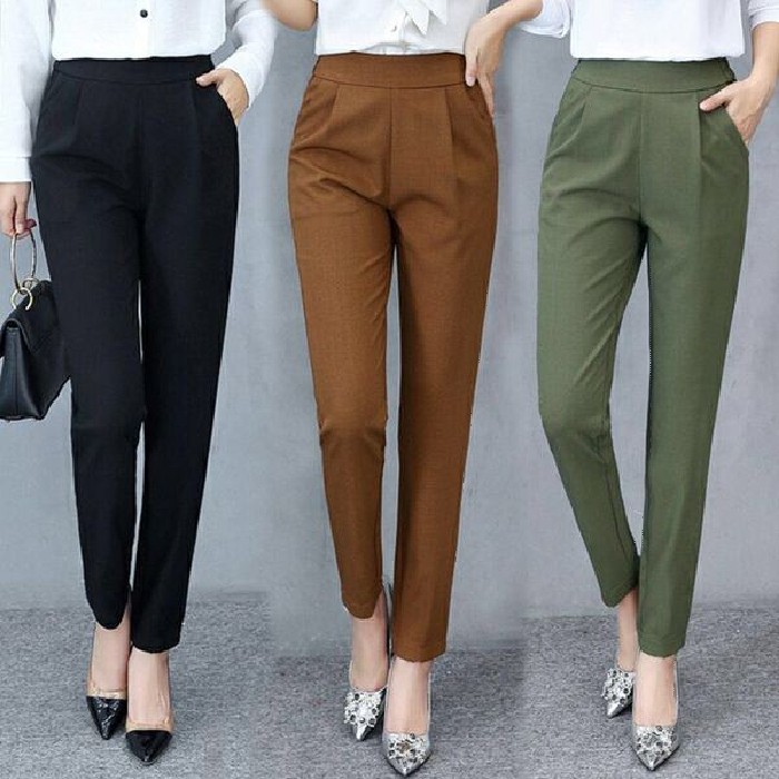 calça com elastico na cintura feminina