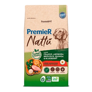 Ração Premier Nattu para Cães Adultos Sabor Abóbora - 12Kg em Oferta na Shopee