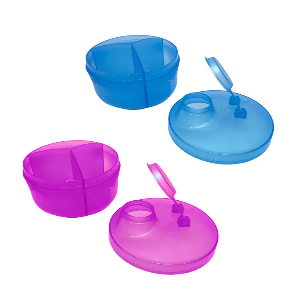 Porta Leite Em Pó bebê com divisória (1014) em Oferta na Shopee