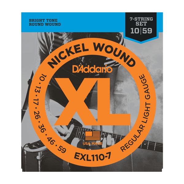Encordoamento para Guitarra 7 Cordas EXL110-7 D'Addario