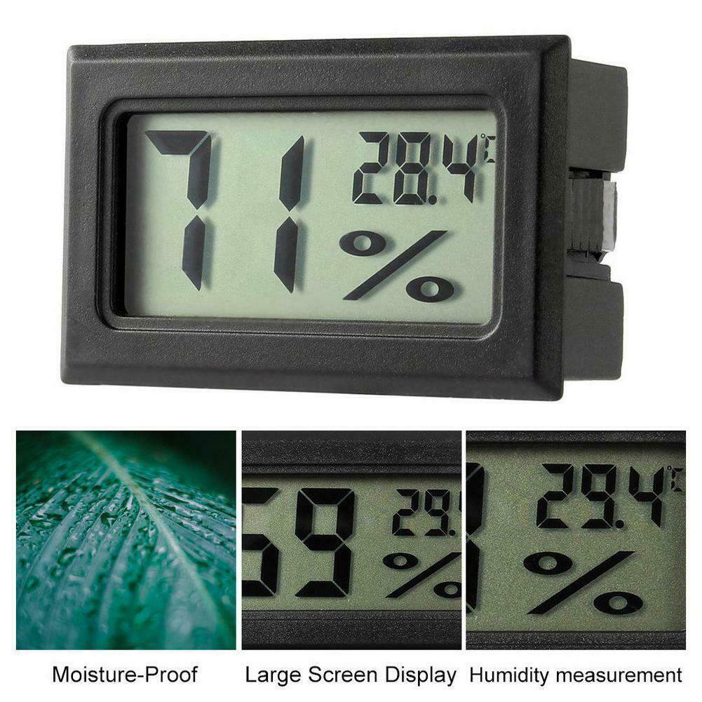 Medidor Digital LCD De Temperatura Mini De Umidade Termômetro Interno-Higrômetro Com Bateria Para Humidors , Estufa , Jardim , Adereço , Armário , Geladeira De Animais De Estimação