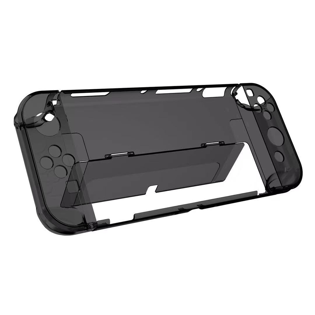 Capa Protetora Dock Flip Case Para Nintendo Switch Oled Crystal Preta
