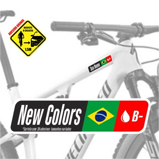 Adesivo para Bicicleta Nome e Tipo Sanguineo Personalizado ciclista em Oferta na Shopee
