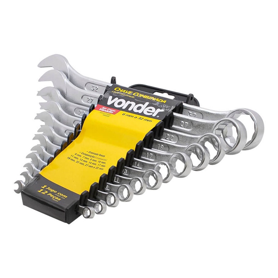 Jogo De 12 Chaves Combinadas Boca E Estrela 6 A 32mm Vonder em Oferta na Shopee