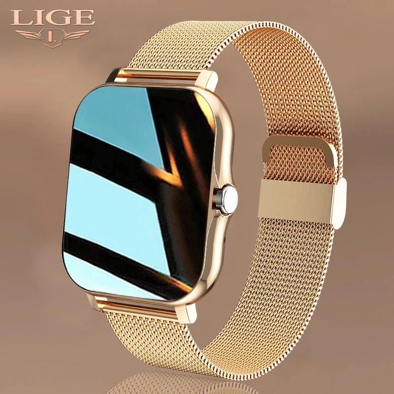 LIGE relogio inteligente masculino e feminino com à prova d 'água masculina Smartwatch Women relógio — imagem 1