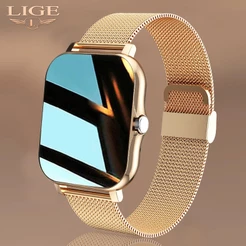 LIGE relogio inteligente masculino e feminino com à prova d 'água masculina Smartwatch Women relógio
