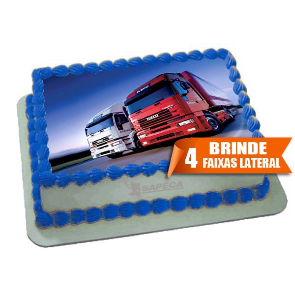 Papel arroz Caminhão iveco para bolo 20x30cm