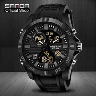 SANDA Relógio Masculino Esportivo à Prova D'água Para Homem Com Tela Dupla LED em Oferta na Shopee