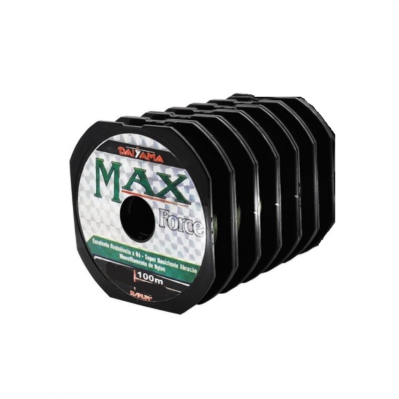 Linha Pesca Pesada Max Force Daiyama 0,92mm 103kg - 5 Carretéis Somando 500m